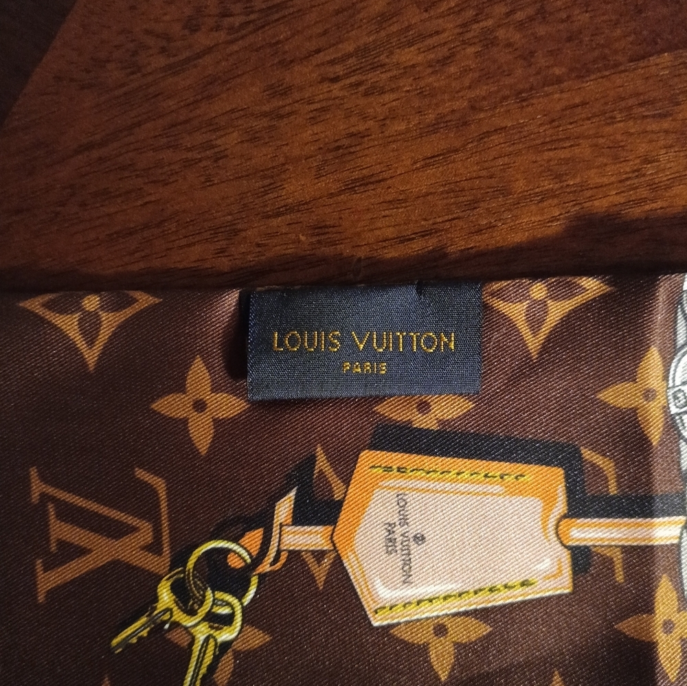 Louis Vuitton Monogram Brown and Gold Twilly - Picture 9 of 11